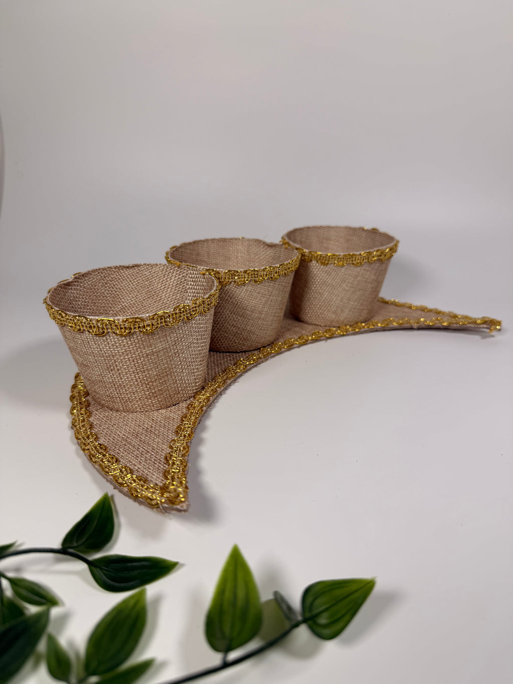 Ramadan crescent snack serving tray