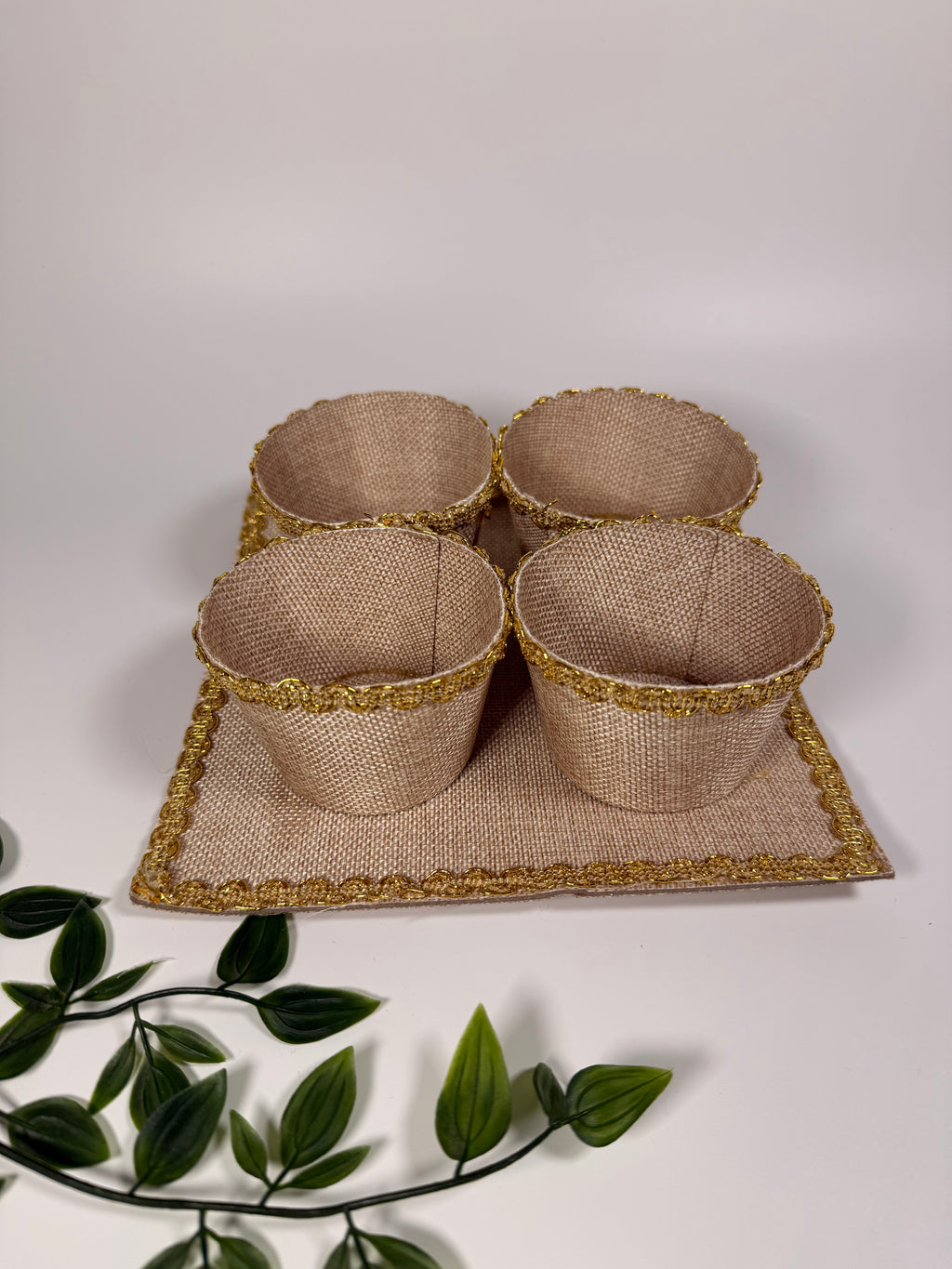 Four Cup Ramadan/Eid Snack Serving Tray