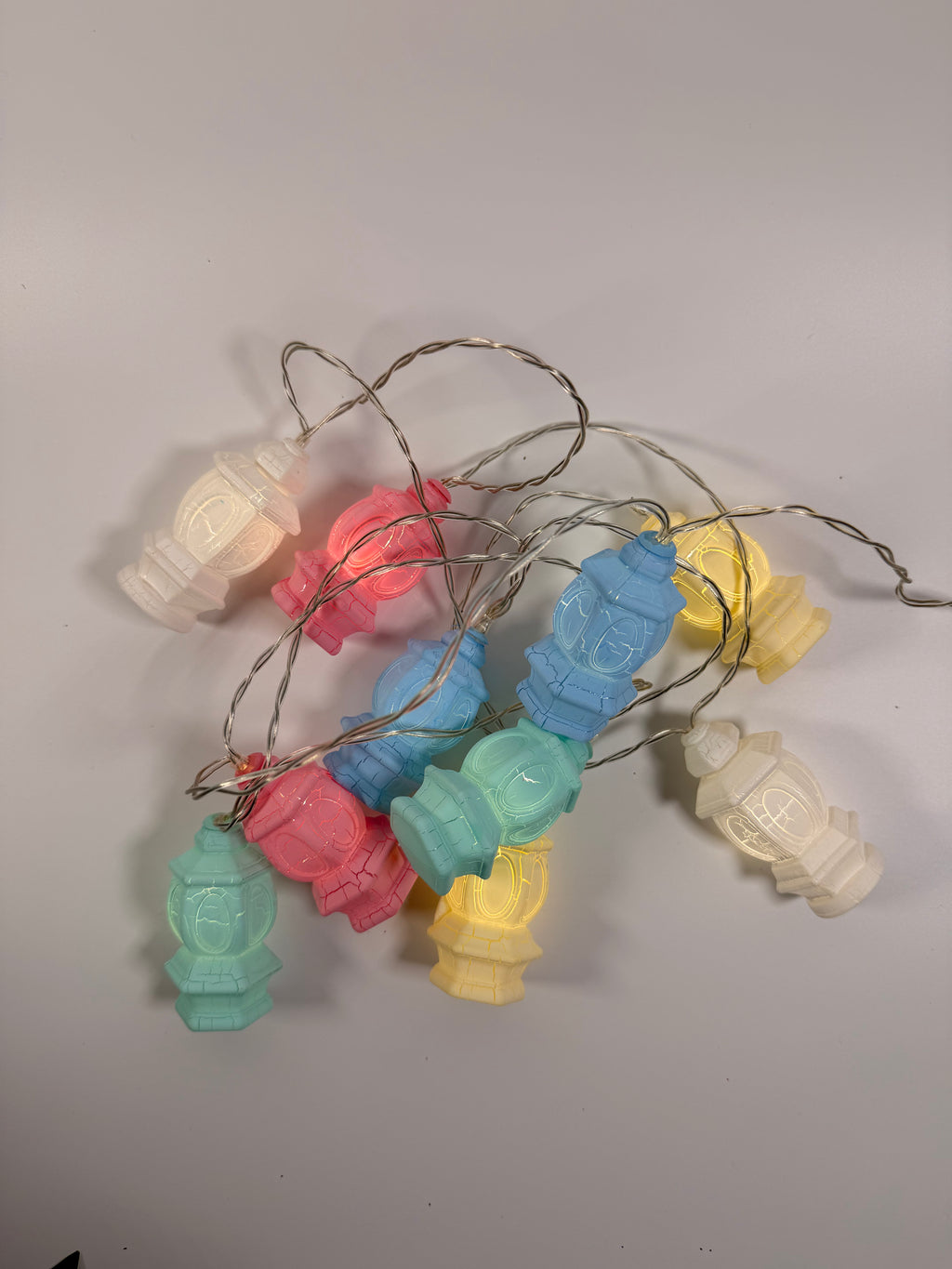 Soft pastel LED Ramadan Lantern String lights