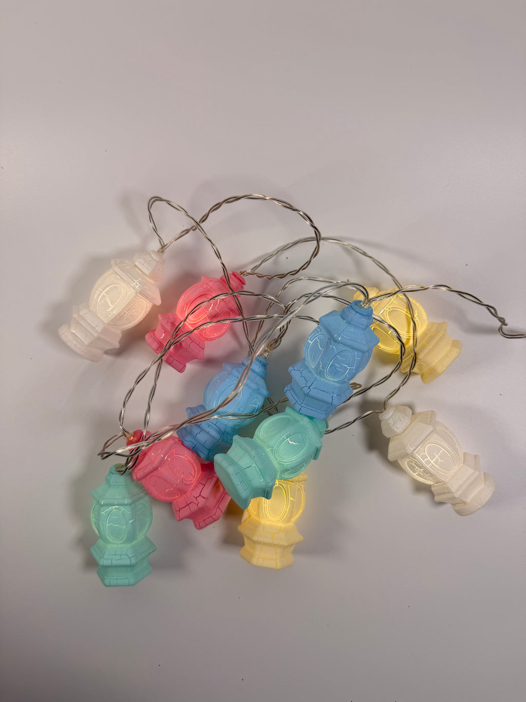 Soft pastel LED Ramadan Lantern String lights