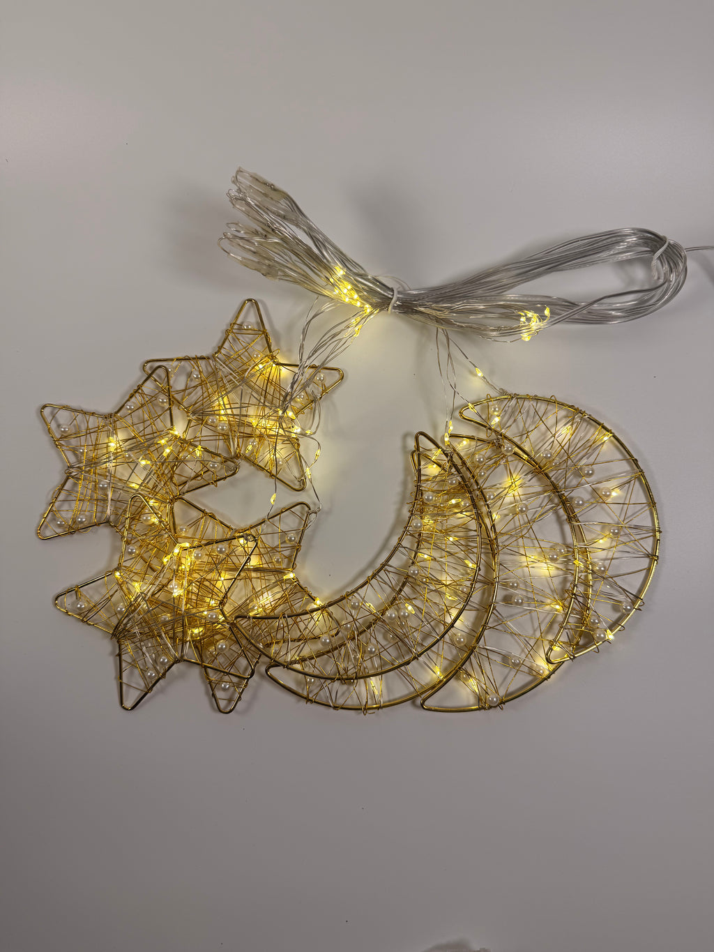Ramadan/Eid crescent and star LED fairy lights