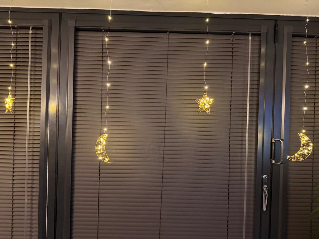 Ramadan/Eid crescent and star LED fairy lights